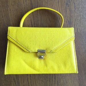 Vintage Yellow Top-Handle Satchel